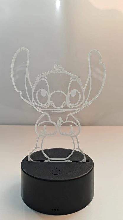 Veilleuse LED 3D Stitch avec Télécommande