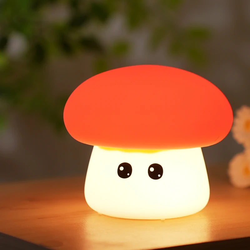 Champignon Veilleuse En Silicone Tactile