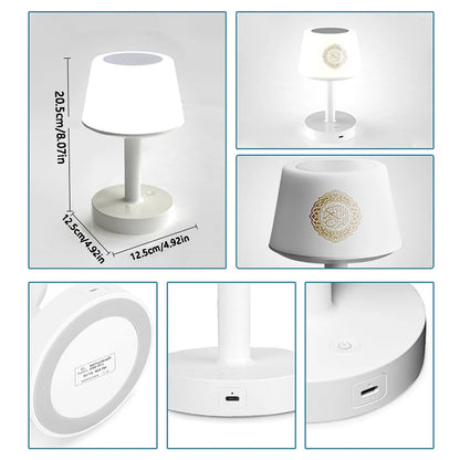 Veilleuse Azan Coranique Haut Parleur Bluetooth Sans Fil Contrôle Tactile et App