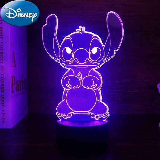 Veilleuse LED 3D Stitch avec Télécommande