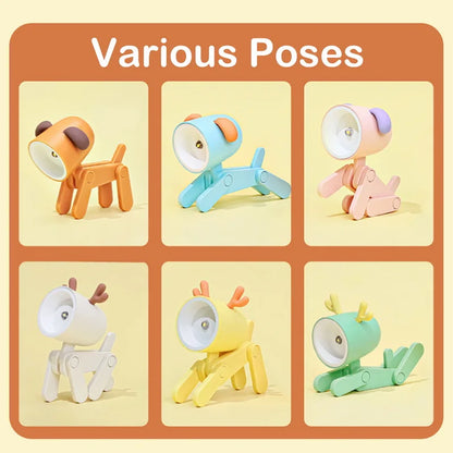 Mini-veilleuse LED pliable design chien mignon