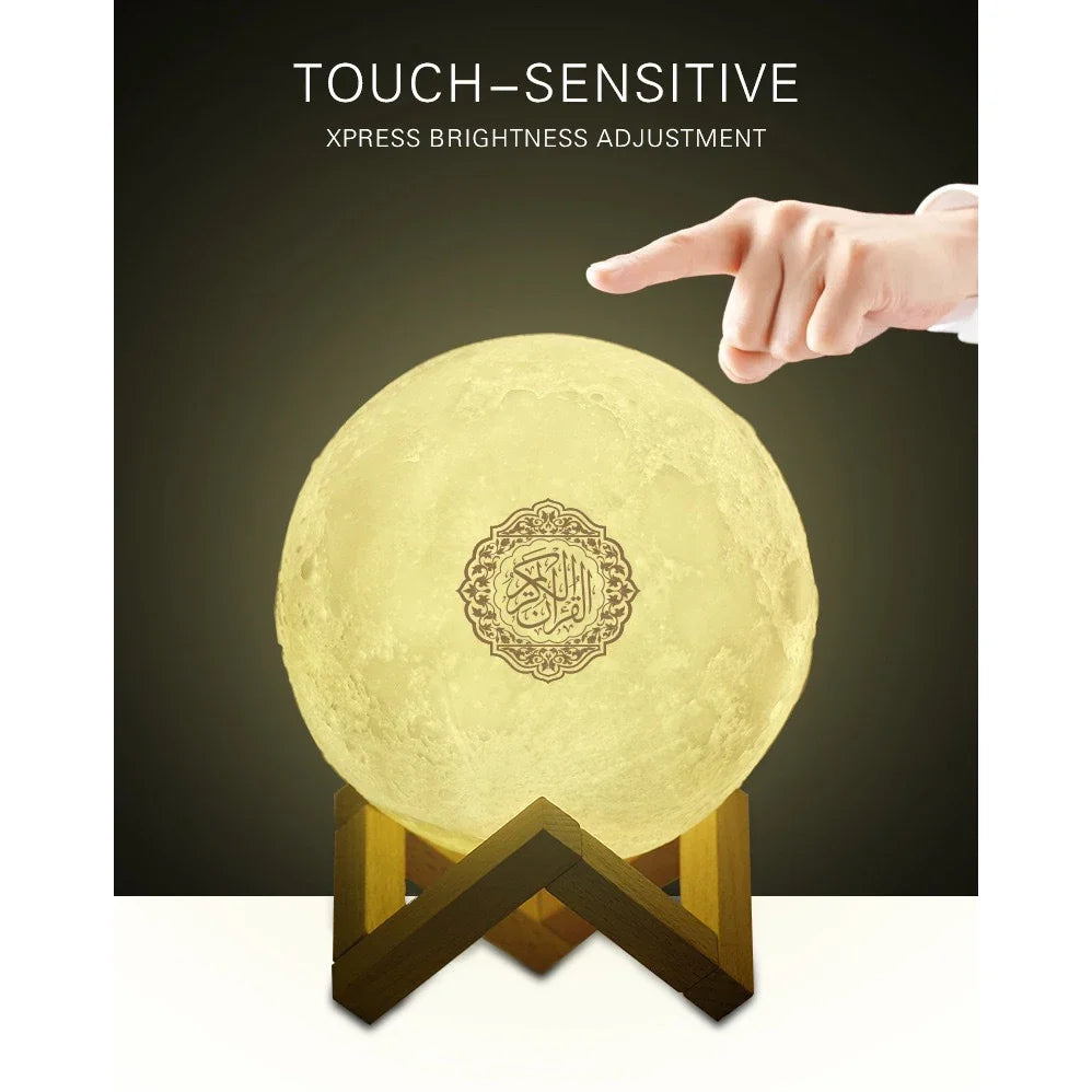 Veilleuse Lune Coranique Bluetooth Sans Fil Contrôle Tactile et Télécommande