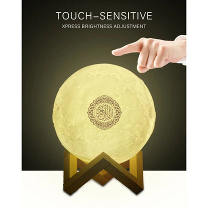 Veilleuse Lune Coranique Bluetooth Sans Fil Contrôle Tactile et Télécommande