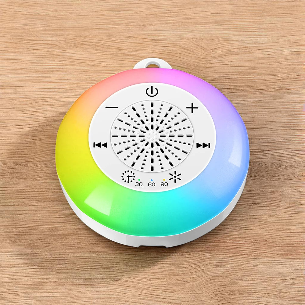 Veilleuse Bruit Blanc avec 22 Sons Apaisants pour Sommeil avec Lumière LED et Minuterie Chronomètre