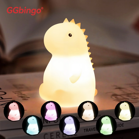 Veilleuse Dinosaure en Silicone RGB Rechargeable USB
