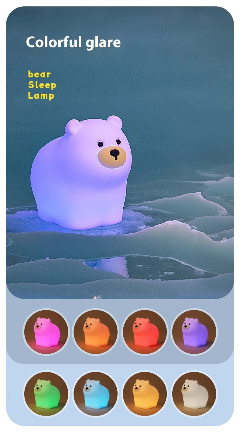 Veilleuse Ours Polaire en Silicone