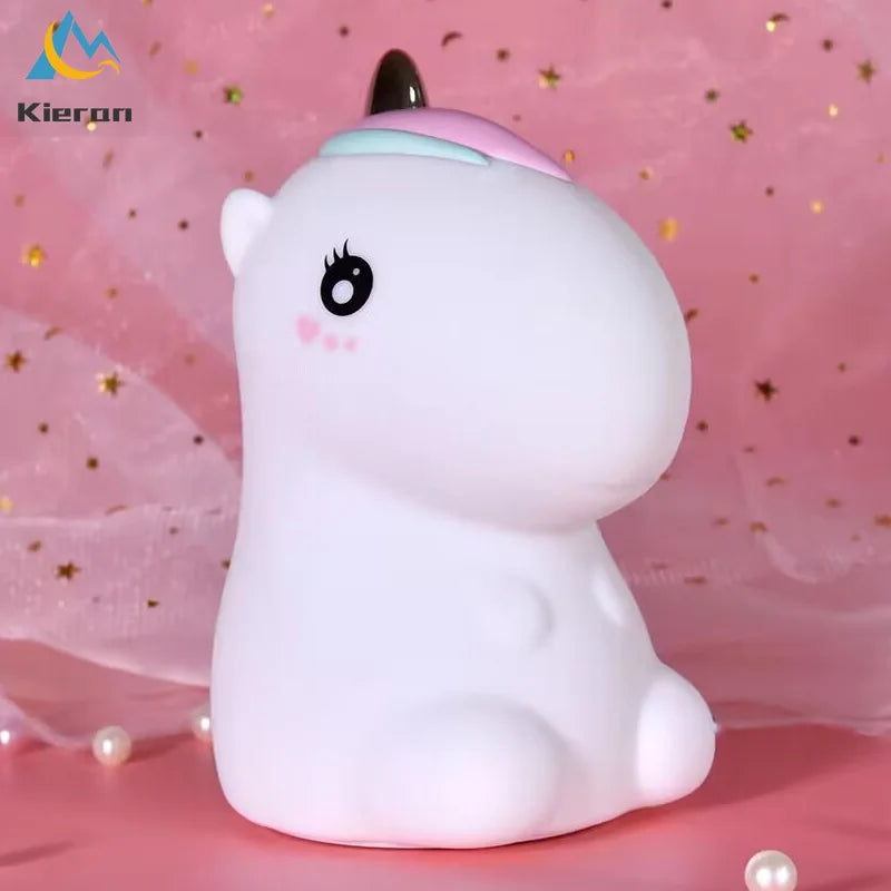 Veilleuse Licorne en Silicone Rechargeable par USB