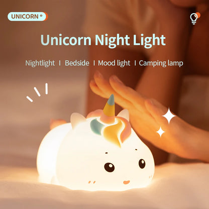 Veilleuse Licorne Télécommandée en Silicone