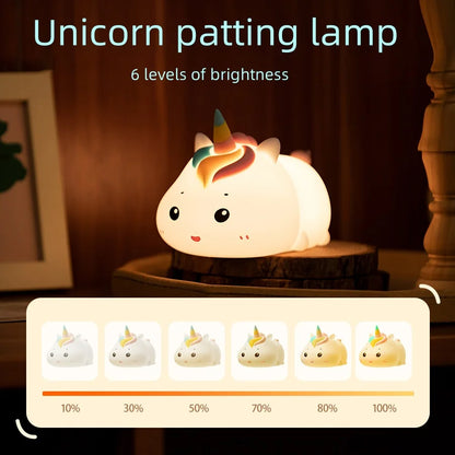 Veilleuse Licorne Télécommandée en Silicone