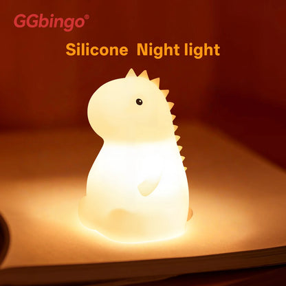 Veilleuse Dinosaure en Silicone RGB Rechargeable USB