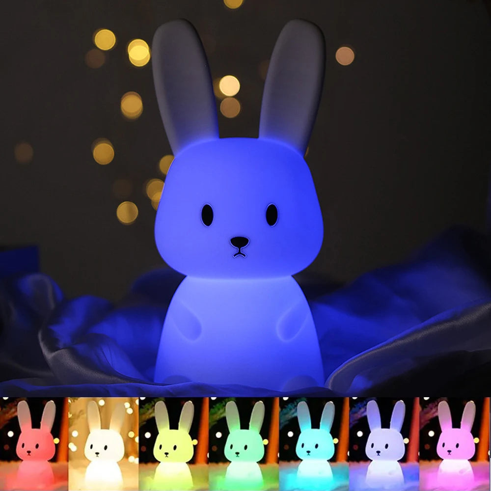 Veilleuse Lapin Pastel en Silicone