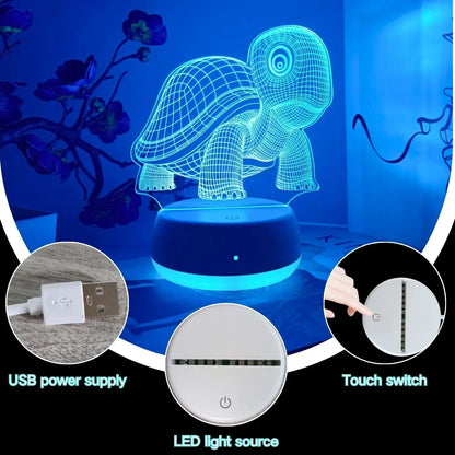 Veilleuse 3D Tortue Tactile