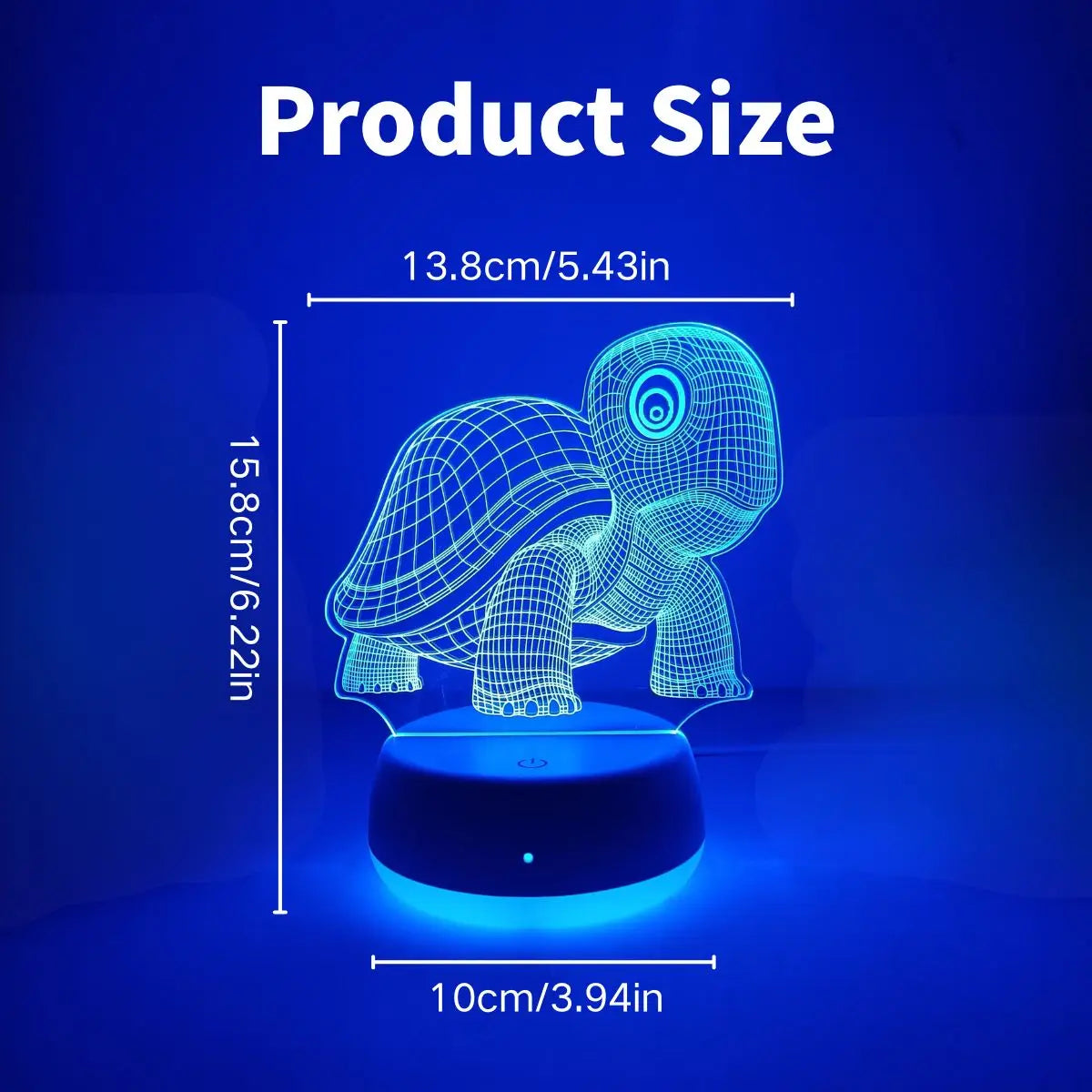 Veilleuse 3D Tortue Tactile