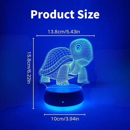 Veilleuse 3D Tortue Tactile
