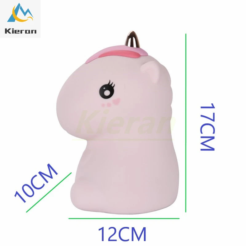 Veilleuse Licorne en Silicone Rechargeable par USB