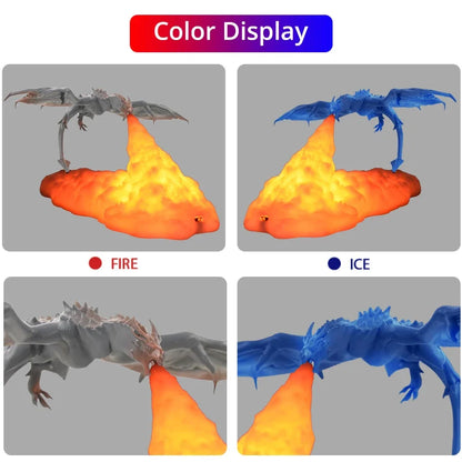 Veilleuse Imprimée en 3D en Forme de Dragon Dinosaure