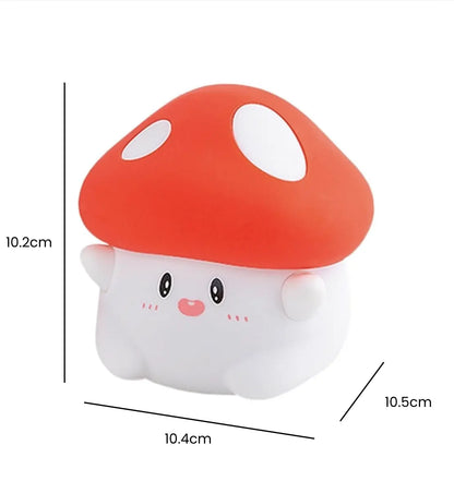 Champignon Veilleuse en Silicone Doux avec Minuterie - Idéal pour Enfants