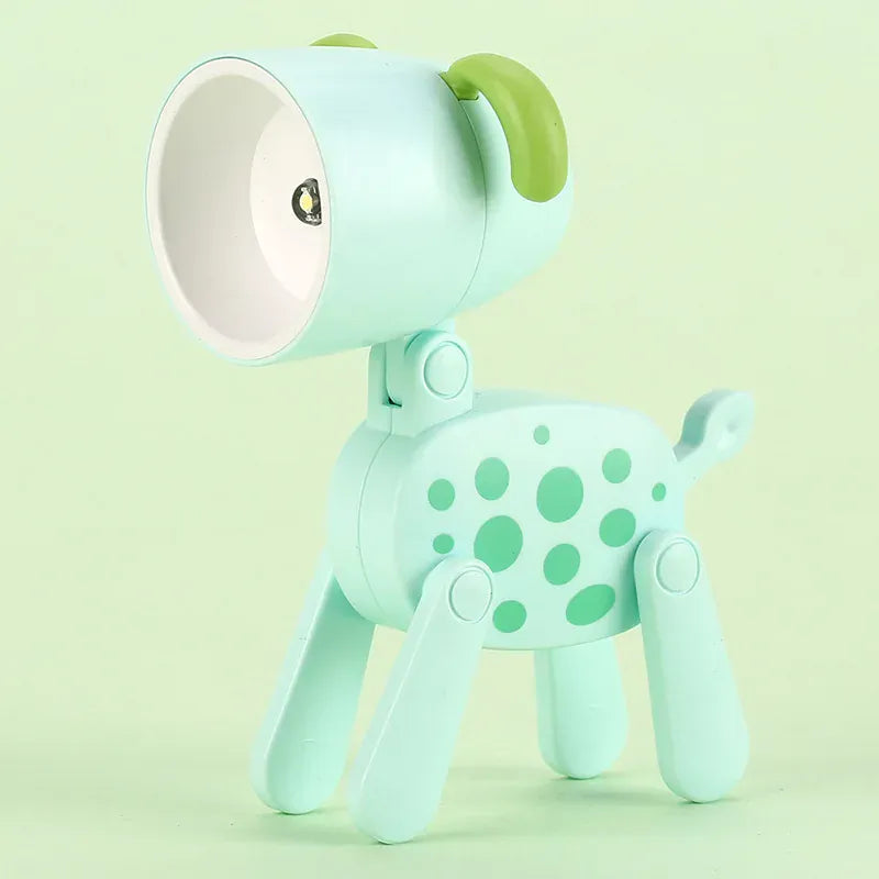 Mini-veilleuse LED pliable design chien mignon, idéale pour enfants