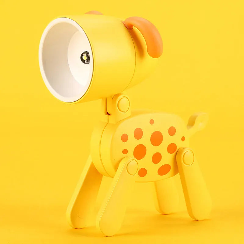 Mini-veilleuse LED pliable design chien mignon, idéale pour enfants