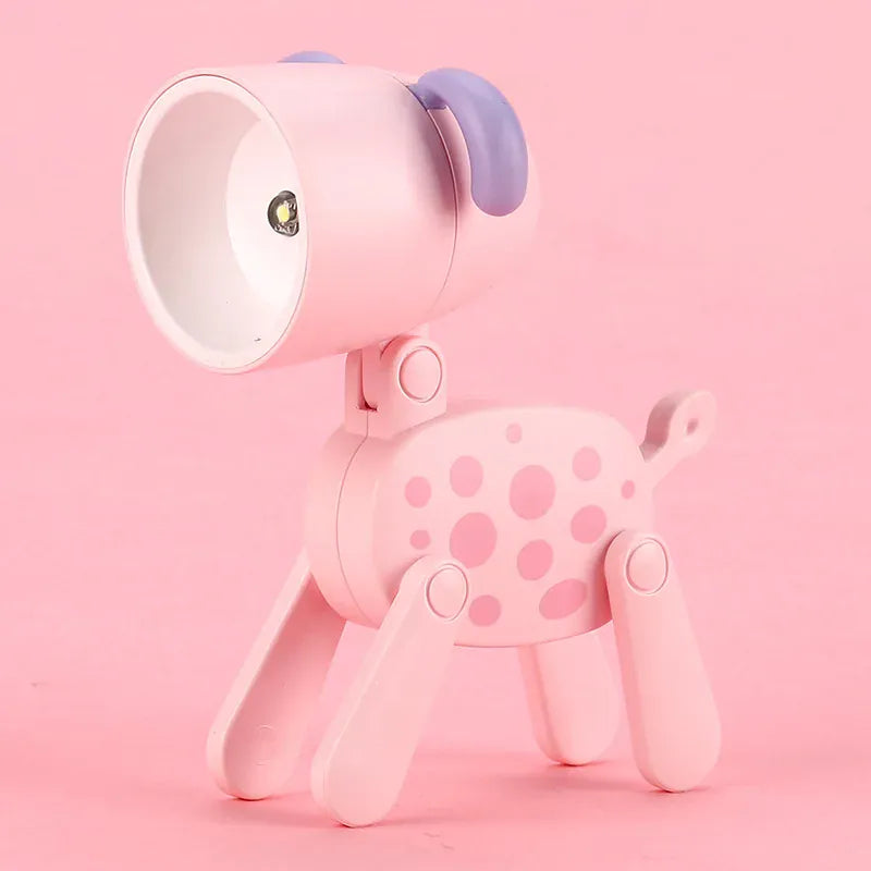 Mini-veilleuse LED pliable design chien mignon, idéale pour enfants