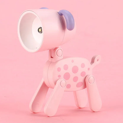 Mini-veilleuse LED pliable design chien mignon, idéale pour enfants