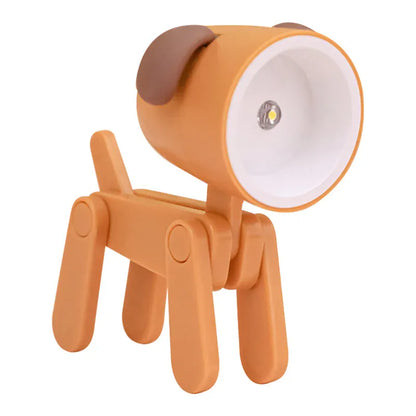 Mini-veilleuse LED pliable design chien mignon, idéale pour enfants