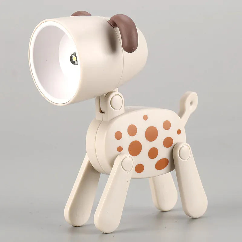 Mini-veilleuse LED pliable design chien mignon, idéale pour enfants