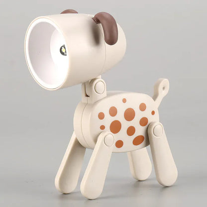 Mini-veilleuse LED pliable design chien mignon, idéale pour enfants