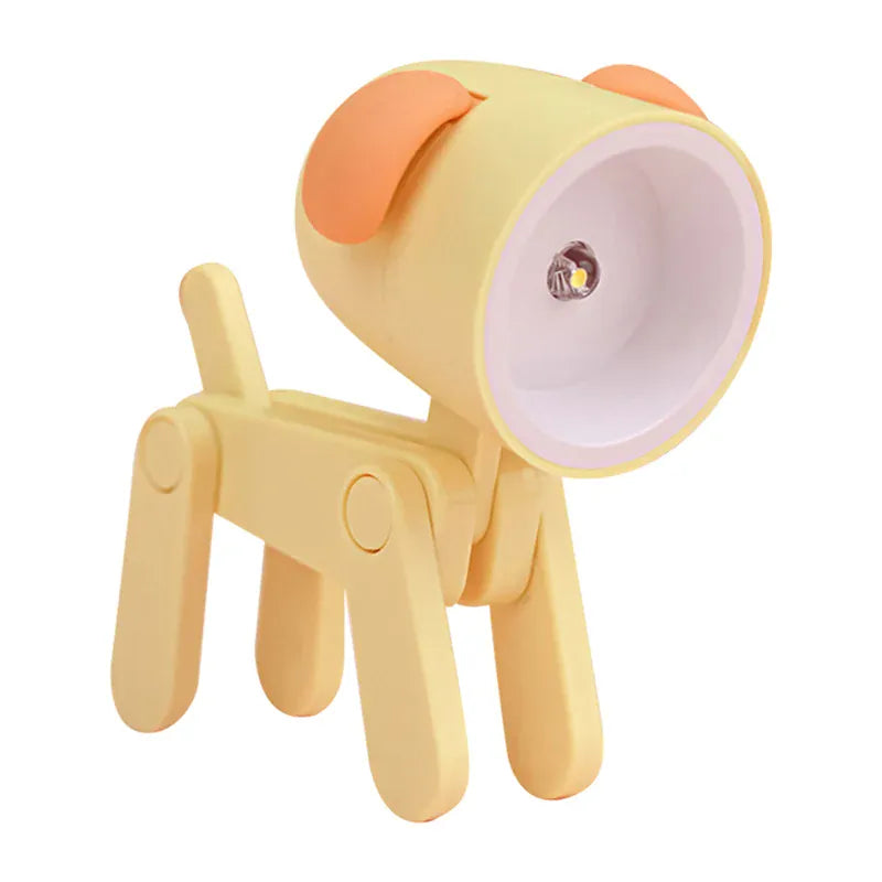 Mini-veilleuse LED pliable design chien mignon, idéale pour enfants