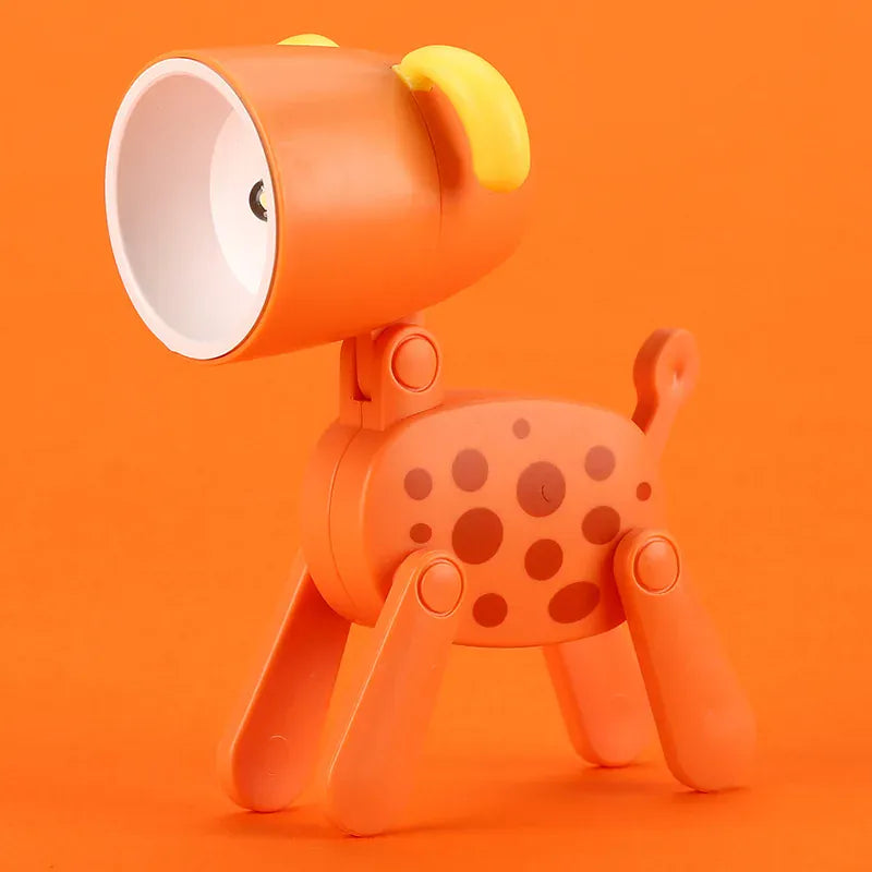 Mini-veilleuse LED pliable design chien mignon, idéale pour enfants