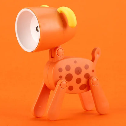 Mini-veilleuse LED pliable design chien mignon, idéale pour enfants