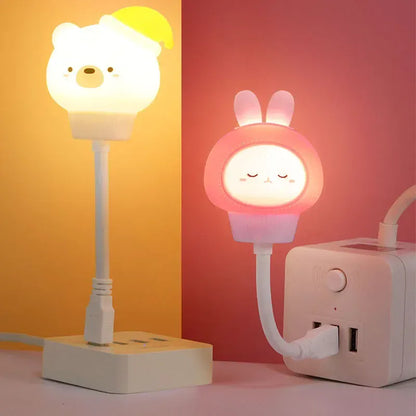 Mini Veilleuse USB Lapin : Éclairez vos nuits avec style
