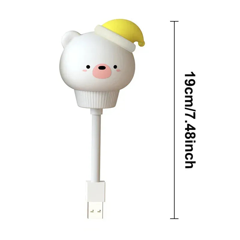 Mini Veilleuse USB Ours - Lumière douce et portable