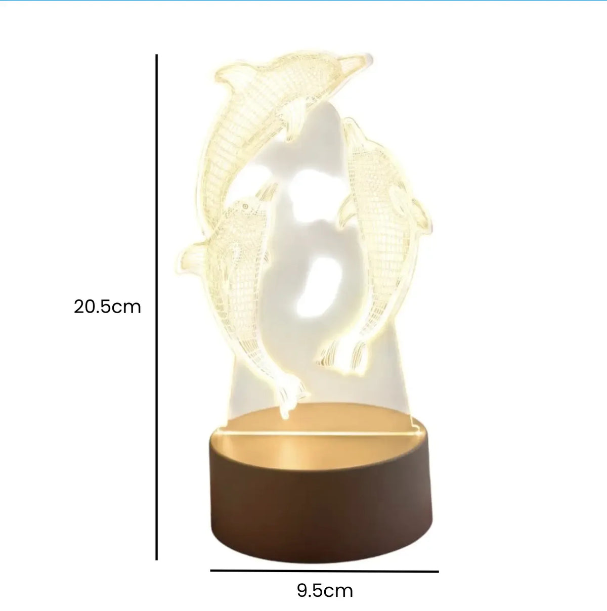Veilleuse 3D Dauphins - Éclairez votre nuit avec style