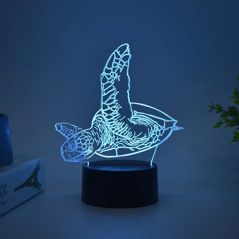 Veilleuse 3D Tortue de Mer - Éclairez vos nuits en douceur