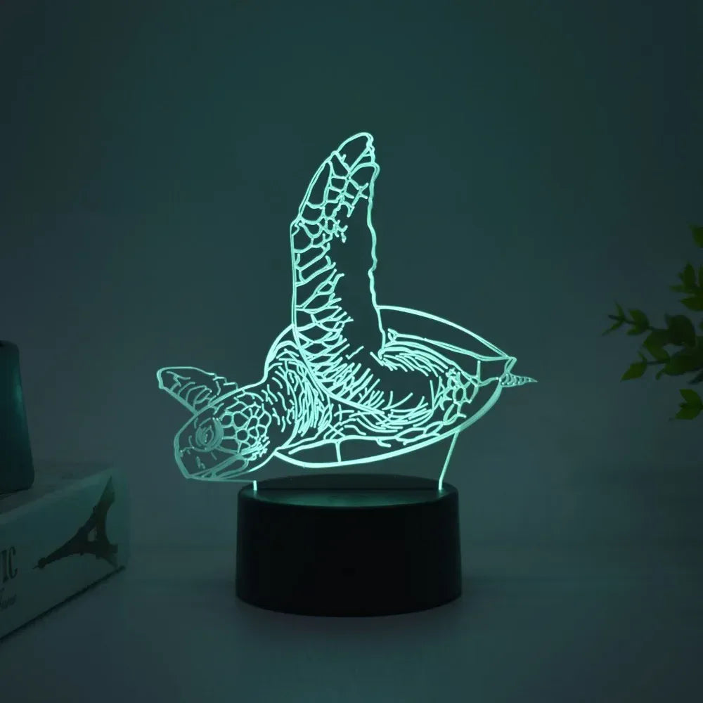 Veilleuse 3D Tortue de Mer - Éclairez vos nuits en douceur