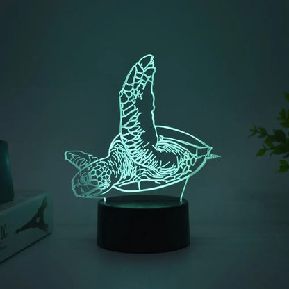 Veilleuse 3D Tortue de Mer - Éclairez vos nuits en douceur