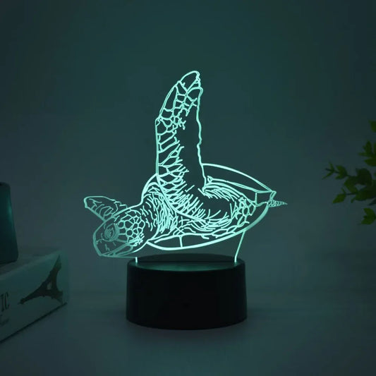 Veilleuse 3D Tortue de Mer - Éclairez vos nuits en douceur