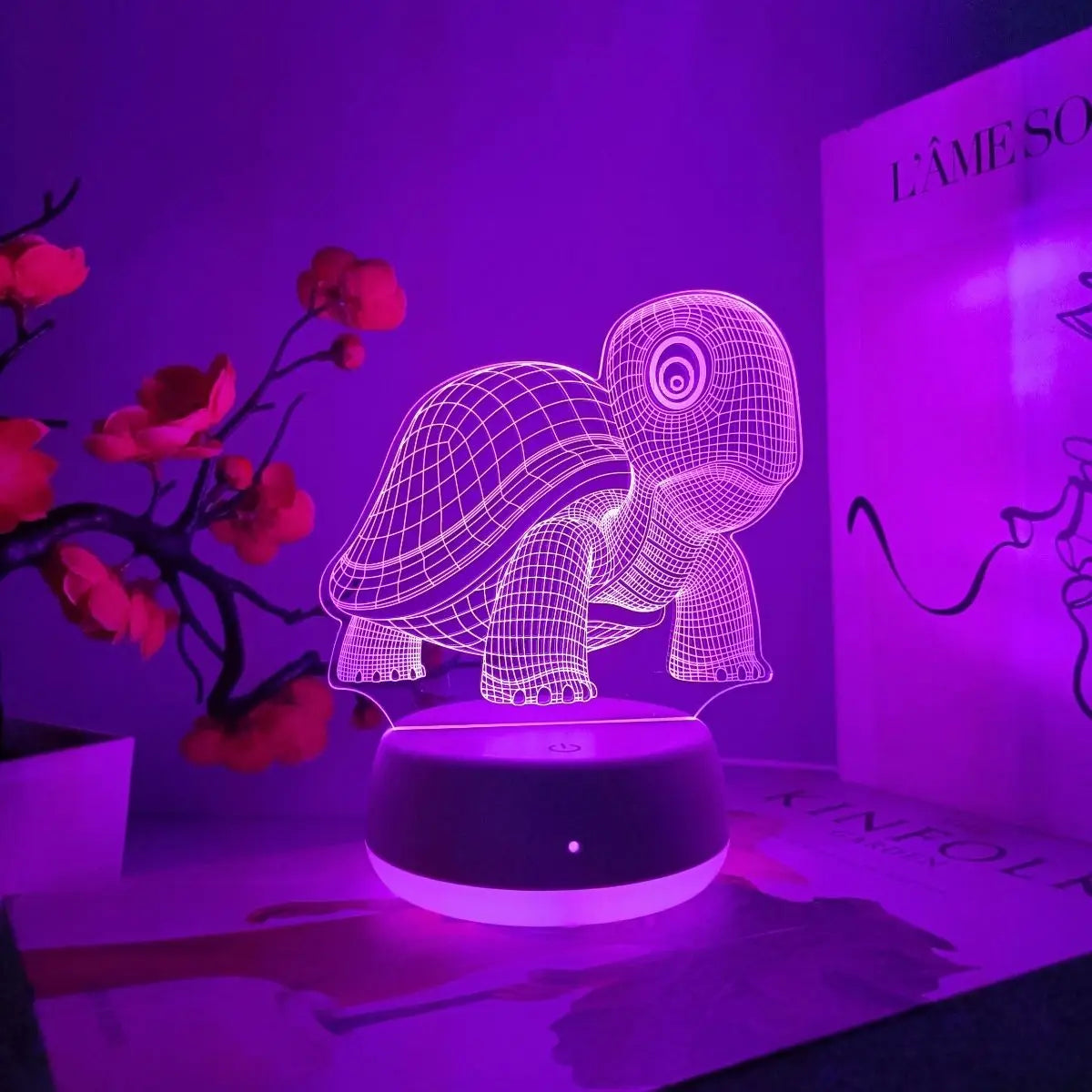 Veilleuse 3D Tortue Tactile - Éclairez vos nuits en douceur