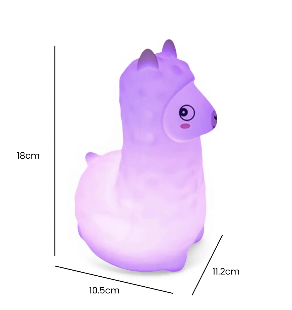 Veilleuse Alpaga Silicone Tactile Avec Télécommande Minuterie