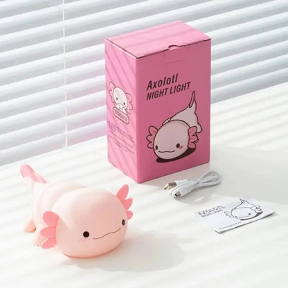 Veilleuse Axolotl en Silicone et Tactile, compagnon idéal