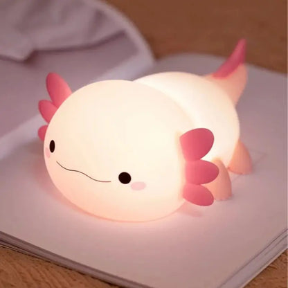Veilleuse Axolotl en Silicone et Tactile, compagnon idéal