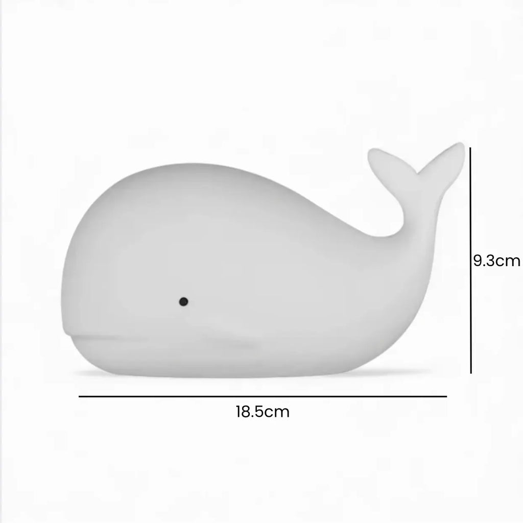 Veilleuse Baleine en Silicone avec Capteur Tactile, idéale pour enfants