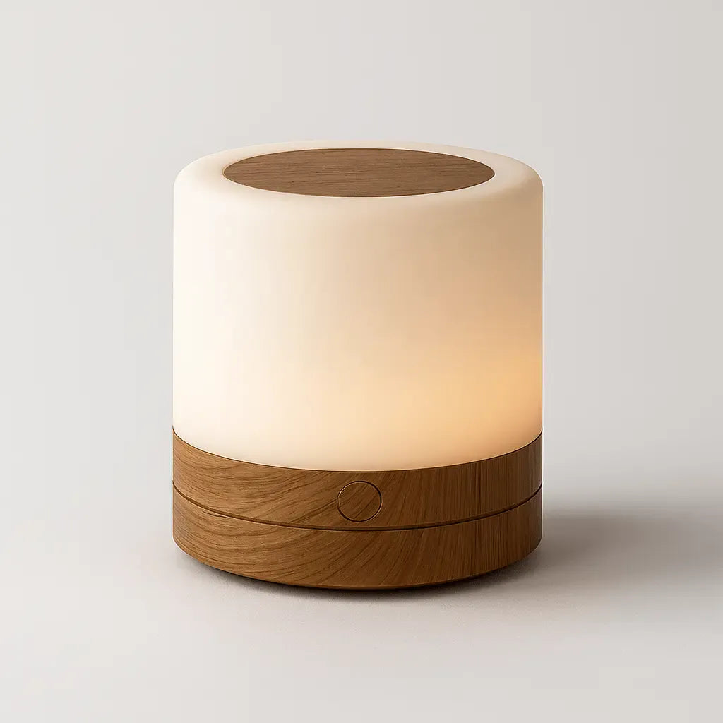 Veilleuse Bois RGB Tactile avec Télécommande - Ambiance parfaite Image