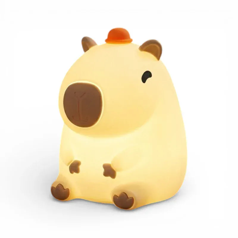 Veilleuse Capybara au Petit Chapeau pour nuits douces et fun