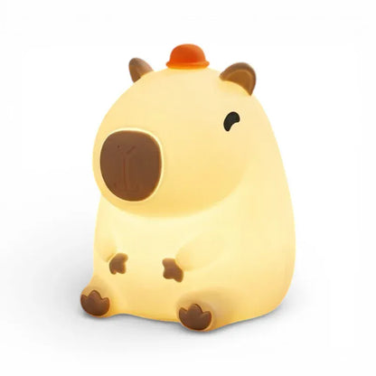 Veilleuse Capybara au Petit Chapeau pour nuits douces et fun