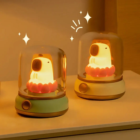 Veilleuse Capybara Rétro - Éclairez vos nuits avec style