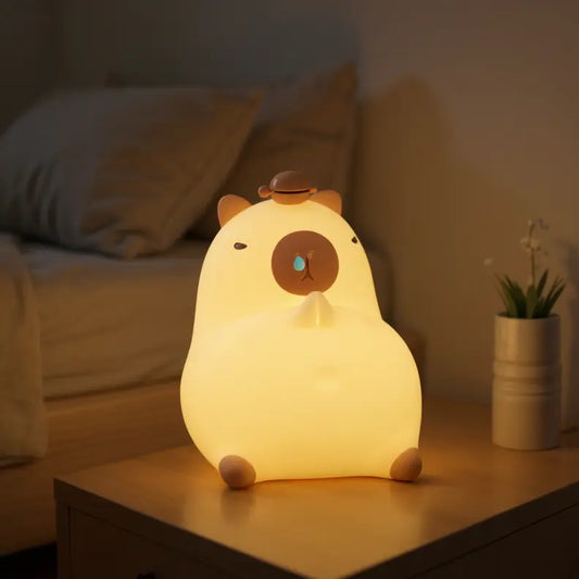 Veilleuse Capybara Tapotement - Compagnon lumineux idéal
