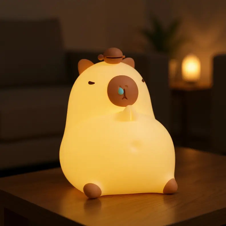 Veilleuse Capybara Tapotement - Compagnon lumineux idéal