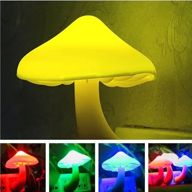 Veilleuse Champignon Prise Capteur de Lumière - Éclairage Pratique